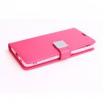 Wholesale Multi Pockets Folio Flip Leather Wallet Case with Strap for Samsung Galaxy S21 Plus 5G (Hot Pink)